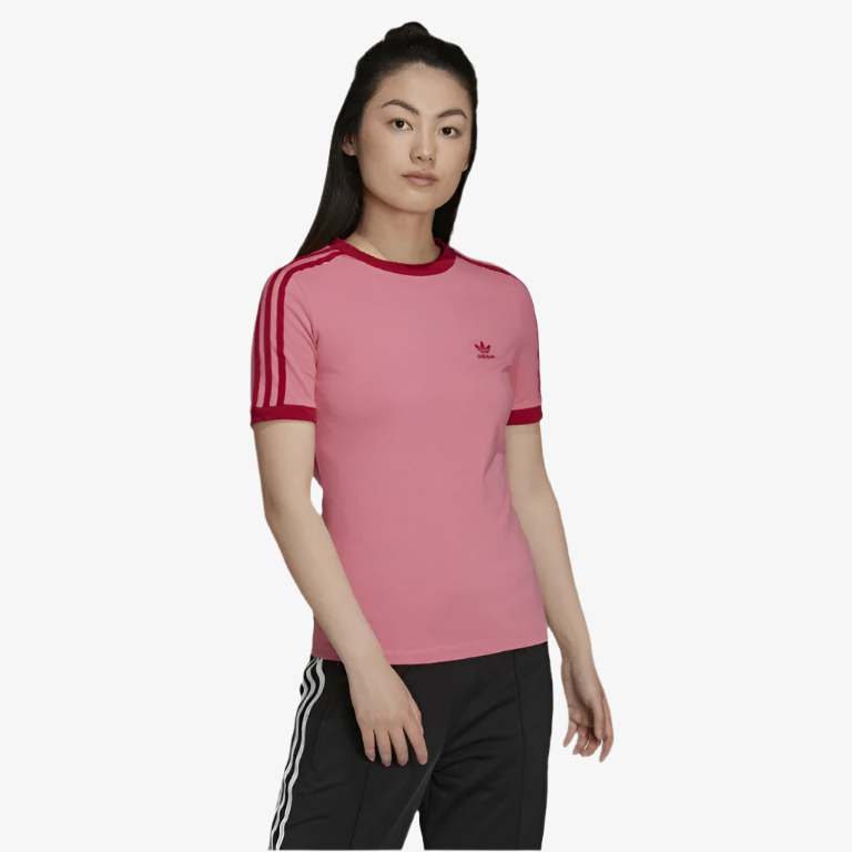 Adidas 3 Stripe Adicolor Classics T-shirt Pink